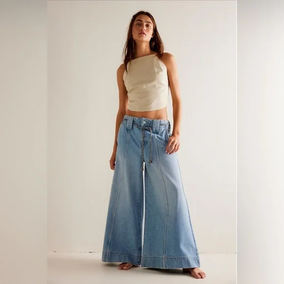 We the Free | Sheer Luck Wide-Leg Jeans | 28 | Bright Eyes - Picture 2 of 8